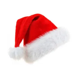 Dekoracje świąteczne 5PCS Old Man Hat Velvet Red Santa Unisex Dorosły Wygodne pluszowe przyjęcie dekoracyjne