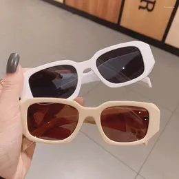 Sunglasses Retro Unisex Personality Square Frame Irregular For Women And Man Edged Fashion Street Sun Glasses Trend