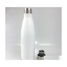 Bottiglie d'acqua Fai da te Sublimazione termica 17Oz Bottiglia a forma di Cola Boccetta per vuoto a doppia parete Insated Tazza in acciaio inossidabile Disponibile Drop Deli Dh9Ai