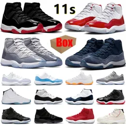 11 Retro Basketball Shoes Jorden 11s Cherry Cement Cool Grey Low Midnight Navy 25th Anniversary Concord Bred Mens Women Jordas 11 Trainers Sports Sneakers With Box