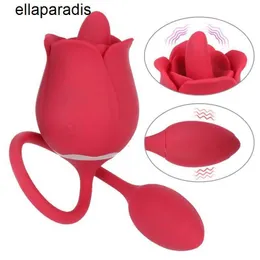 Brinquedos sexuais massageador g-ponto mamilo clitóris estimular para mulheres produto língua lambendo vibrador oral forma de rosa