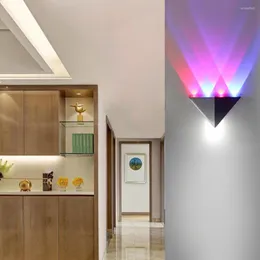 Wall Lamps 5W Aluminum Triangle Led Lamp AC90-265V High Power Modern Home Lighting Indoor Outdoor Party