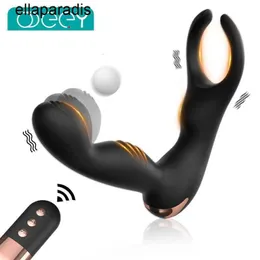 Sex Toys massager Wireless Anal Vibrator 3 In 1 Prostate Finger Picking Penis Testis Stimulation Cock Ring for Men Couple