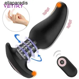 Erwachsenes Massagegerät Auns Vibrator Rotationsperlen Prostatamassage Frauendildo Sexspielzeug für Männer Drahtlose vibrierende Anal-Buttplugs 10 Geschwindigkeit