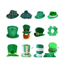 Party Hats Green St Patricks Day Decoration Top Hat Irish Festival levererar P O Props PAF11747 Drop Delivery Home Garden Festive Ottlc