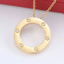 High Edition Classic Design Pendant Love Necklace For Women Girls Double Loop Charms 316l Titanium Steel Wedding Jewelry Colleres Collier Fashion