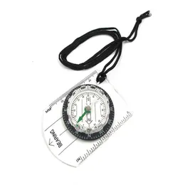 Utomhus prylar 1 datorer Compasses Professional Mini Compass Map Scale Ruler Multifunktionell utrustning Vandring Camping Survival