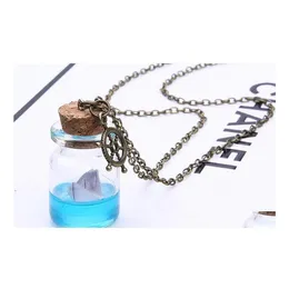 Pendant Necklaces Bottle Necklace Mini Drifting Jewelry Summer Beach Gifts Chain Drop Delivery Pendants Dhr9J