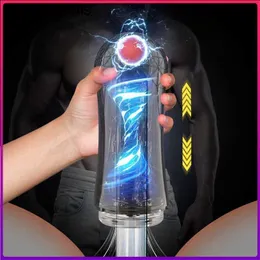 アダルトマッサージャー電気充電式マスターバーターカップ男性のための本物の膣猫男性吸うフェラ