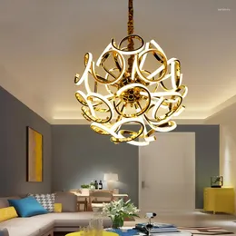 Chandeliers LED Post-modern Tree Branch Chandelier Creative Personality Art Circle Designer Fashion Store Dining Room Lighting