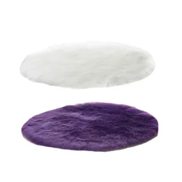 Promoção de tapetes! 2pcs Faux Sheepskin Wool Carpet 30 x cm macio macio Longhair Decorativa Cadeir