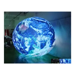 Autres fournitures de fête de fête 2M suspendus LED boule de terre gonflable NT Globe balles pour événements décoration livraison directe maison jardin Dhtqh