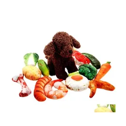 Dog Toys Chews Chew Pet Toy Plush Canvas Resistant To Biting Carrot Cabbage Broccoli Corn Delicious Vegetables Shapes For Puppy Dr Dhw7P