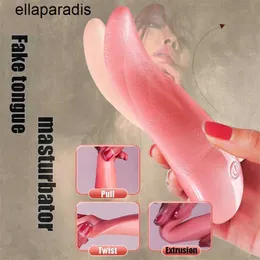 섹스 토이 마사기 시뮬레이션 혀 진동기 암컷 음핵 자극 마사지 자위 장치 장난감 TPE 핥기