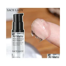 Foundation Primer Sace Lady All Matte Pore Invisible Face Smoothing Moisturizing Flawless Finish Makeup Base Sample Size 6Ml Facial Dhhvk