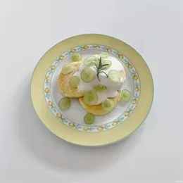 Plakalar salata tabağı basit Kore çiçekleri küçük taze yaratıcı batı kahvaltı meyve kek masası parti gerekli hediye luminarc