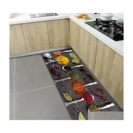 Carpets Spices Kitchen Mat Home Entrance Doormat Hallway Balcony Bathroom Antislip Rug Bedroom Living Room Floor Decoration Long Dro Dhpb8