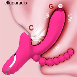 Секс-игрушки массажер 3 в 1 женский G Spot язык клиторальный лизать вакуумный стимулятор анальная присоска Dido вибратор игрушка