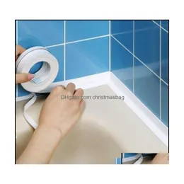 Adesivi murali Bagno Accessori per la cucina Doccia Bagno Striscia sigillante Nastro autoadesivo Adesivo impermeabile Bordo lavandino Consegna goccia 2 Dhqy3