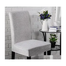 Chair Covers Lellen Imitation Fabric Er Stretch Seat Ers Elastic Sliper Banquet El Dining Wedding Home Drop Delivery Garden Textiles Dhf3C