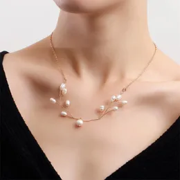 Pendant Necklaces Fashion Exquisite Simple Branch Shape Necklace Elegant Temperament Sen System Ladies Clavicle Chain Jewelry GiftPendant