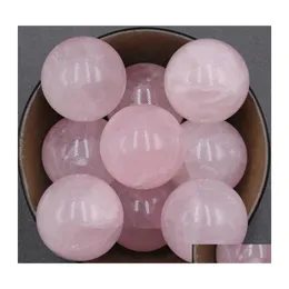 Pietra 30mm Sciolto Reiki Healing Chakra Quarzo rosa naturale Cristalli minerali Pietre preziose Manipolo Decorazione della casa Accessori Buona Gif Dh49O