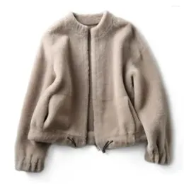 Chaquetas de mujer, abrigo de piel sintética peluda para mujer, abrigo de lana de cordero Artificial cálido con estilo para mujer, abrigos de felpa para otoño e invierno