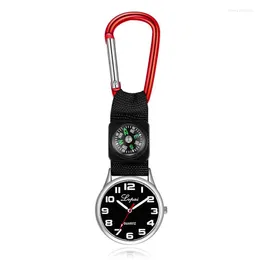 Orologi da tasca Orologio da arrampicata Uomo Fob Sport All'aria aperta Bussola Al quarzo Infermieri Chiusura a scatto Regalo Relogio Masculino Drop