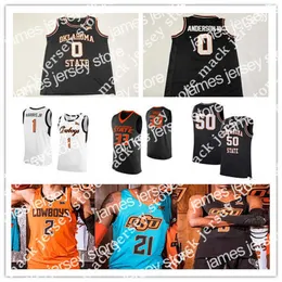 College Basketball Wears Custom NCAA Basketball Oklahoma State OSU Jersey College Avery Anderson III Cade Cunningham Kalib Boone Rondel