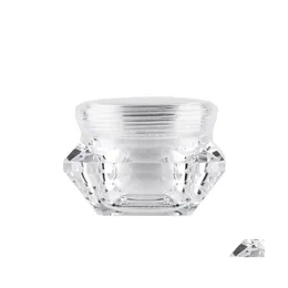 Vorratsflaschen Gläser 15g Diamant-Stil Topf Acryl Kosmetik Leeres Glas Lidschatten Make-up Gesichtscreme Lippenbalsam Behälter Flasche Probe DHSQP
