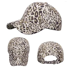 Ball Caps Fashion Women Men Sport Leopard Print Oddychany plażę regulowaną czapkę baseballową Hip Hop Hat Słońce