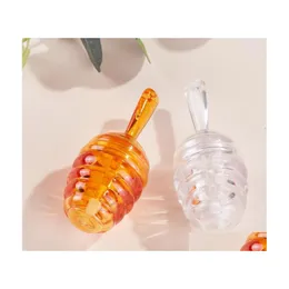 Förpackningsflaskor 9 ml transparent honungsplastläppglansrör kosmetisk lipglans förpackningsbehållare med stoppare snabb sn3461 drop del dh4zh
