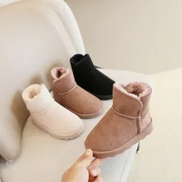 Buty ciepłe dziecięce śniegowe chłopięce dziewczęce krótkie zagęszczone dziecięce oraz aksamitne bawełniane buty zimowe antypoślizgowe 230114