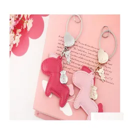 Party Favor Pony Pendant Leather Car Wire Keychain Ring Female Immediately Rich Cute Bag Gift Drop Delivery Home Garden Festive Supp Ot20P