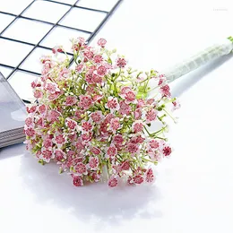 Fiori decorativi 30 cm Babys Breath Bouquet da sposa artificiale Plastica Gypsophila Home Fall Decoration Fake