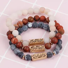 Strand Zhijia Classic Beads Armband Turquoises Stone "Säker" armband för kvinnor män smycken gåvor