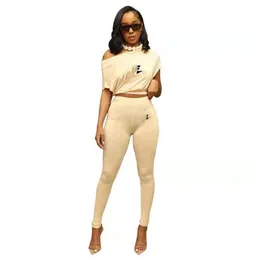 Tvådelat kvinnors uppsättningar Tracksuits Women Festival Clothing Spring Summer Top Pant Suits 2 Piece Club Outfits Matching Sets