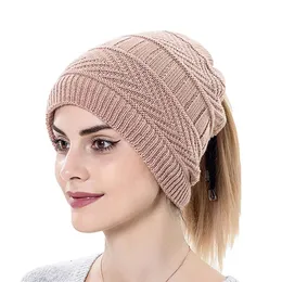 Beanies Beanie/Skull Caps Autumn Winter Hat Women Stretch Knitted Crochet Cap Hats Scarf Dual Purpose For Warm Lady