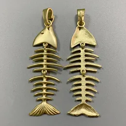 Pendant Necklaces Piece MaGold Large Fish Bone Skeleton Charms Pendants For Necklace Jewellery Making Accessories 97x33mmPendant