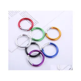 Hooks Rails 1000pcs Circle Round Carabiner Cam Spring Snap Clip Hook Keychain Climbing Handing Outdoor Tools SN4421 Drop Delivery H DHGAA