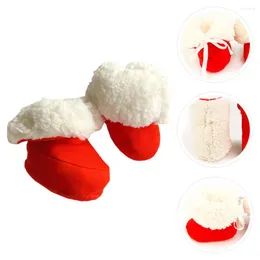 First Walkers Shoes Baby Infant Booties Fleece Born Winter Christmas Crib Sock Boots Warm Socks Cashmere Toddler Cozy Santa Walking
