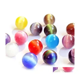 Stone 20Mm 7 Chakra Round Cats Eye Crystal Opal Ball Mosaic Craft Gift Yoga Hand Play Odornment Decoration Drop Delivery Jewelry Dhikd