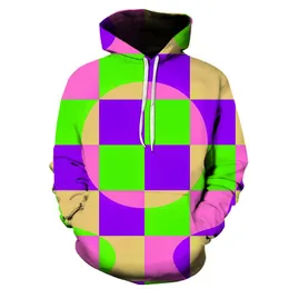 Herrtröjor tröjor pojkar och flickor mode geometriska figurer 3d tryck hoodie casual hooded tröja jacka tröja