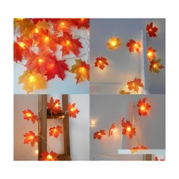 Украшение вечеринки кленовые листья светодиодные светодиодные лампы Halloween Lights Lights Doment Decorative Actulet Acterative Spelling с высококачественным DH1ZP