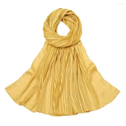 Ethnic Clothing A.s.sqmgos Latest Solid Color Simple Chiffon Elegant Striped Muslim Scarf Shawl For Women All-match Malaysia Warm Hijab 70