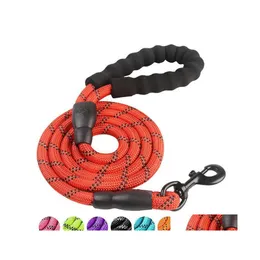 Hundhalsar Leashes Nylon Training Webbing Recall Long Lead Line Pet Traction Rope f￶r undervisning Cam Drop Delivery Home Garden Suppl Otbn8