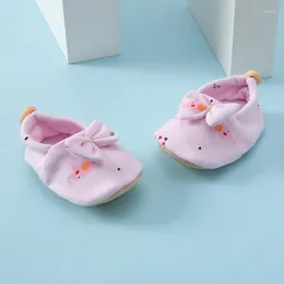 First Walkers Fashion Bow Baby Shoes Autumn Cotton Toddler con morbida calza da pavimento in gomma per culla