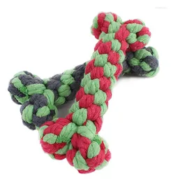 Dog Car Seat Covers 15cm Pet Toys Supplies Cotton Rope Knot Bone Durable Braided Products Accessories Cat Dropshiping