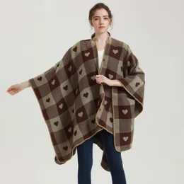 Scarves Luxury Designer Winter Plaid Ponchos And Capes Women Oversized Shawls Wraps Pashmina Female Bufanda Mujer Blanket