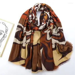 Halsdukar varumärke modedesigner viscose scarf afrikansk paisley blommig frans hijab sjalar och lindar foulard echarpe muslim sjaal 180 90 cm